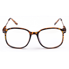 Quadratische transparente Kunststoffbrille mit klarem Rahmen