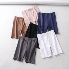 Stretchy Slim High Waist Sports Solid Colors Shorts