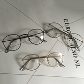 Strong Metallic Clear Round Glasses