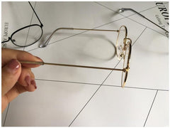 Strong Metallic Clear Round Glasses