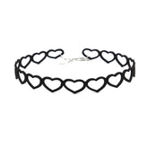 Wildleder Herz Löcher weiche Vintage Choker