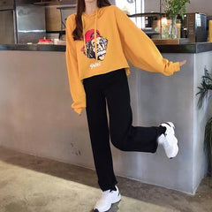 Sudadera corta colorida con estampado Swag Einstein de Tumblr