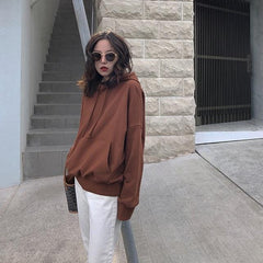 Sweet Colors – Kapuzenpullover aus Baumwolle mit großer Tasche