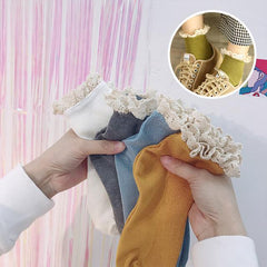 Calcetines de princesa vintage con borde de volantes y encaje dulce