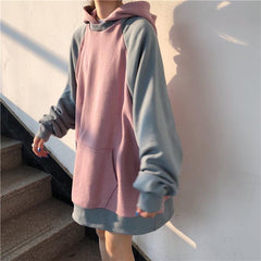 Süße Pastellfarben Ästhetischer Oversized Hoodie