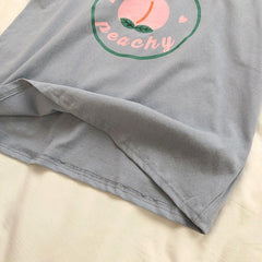 Camiseta extragrande con estampado "Sweet Very Peachy"