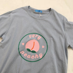 Camiseta extragrande con estampado "Sweet Very Peachy"