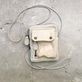 Techwear Schwarze Cremeweiße Ulzzang Kleine Umhängetasche