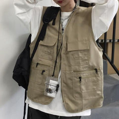 Chaleco extragrande con cremallera y herramientas de carga de Teen Trend