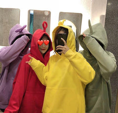 Sudadera con capucha cálida de colores brillantes de los Teletubbies