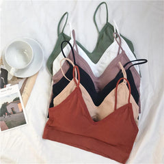 Lencería básica de sujetador de algodón fino