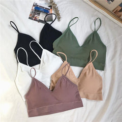 Lencería básica de sujetador de algodón fino