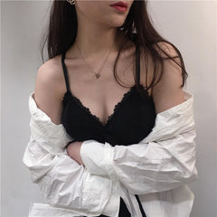 Dünnes Spitzen-Bralette-Basic-Dessous