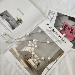 Cadenas de cintura con cuentas finas de perlas y estética pastel