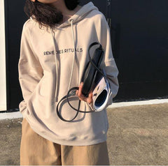 Thin Remedies – Übergroßer Kapuzenpullover mit Rituals-Lettern