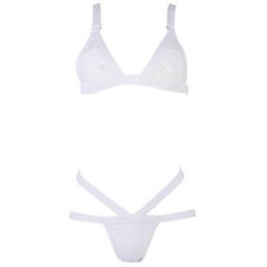 Traje de baño de vendaje transparente