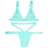 Traje de baño de vendaje transparente