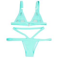 Traje de baño de vendaje transparente