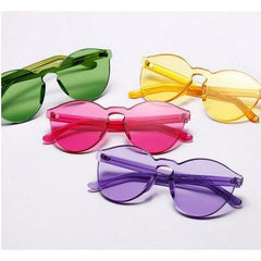 Gafas de sol de color transparente