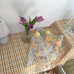 Transparente bestickte Einkaufstasche