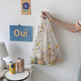 Bolsa de compras transparente bordada para comestibles