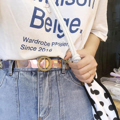 Transparenter holografischer Gummigürtel in Gold und Silber mit Glitzer