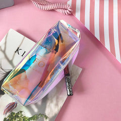 Transparente Laset Holographic Schreibwaren Bleistift Geldbörse Tasche