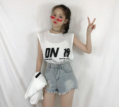 Traje de dos piezas: camiseta sin mangas y sudadera extragrande