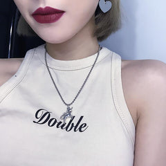 Unicorn Bead Chain Necklace