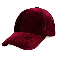 Gorra de béisbol de terciopelo