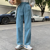 Pantalones rectos de cintura alta de pana vintage