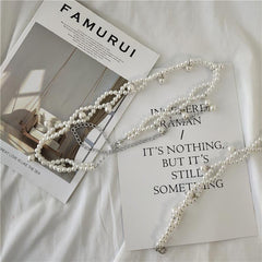 Vintage Imitation Perlen Perlen Elegante Taillenketten