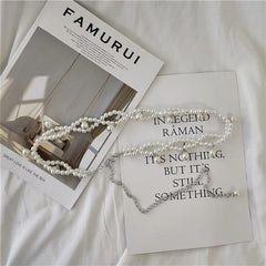 Vintage Imitation Perlen Perlen Elegante Taillenketten