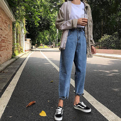 Vintage Loose High Waist Boyfriend Jeans