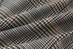 Lose Jeansjacke mit Vintage-Karomuster