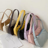 Vintage Baguette-Tasche aus weichem PU-Leder