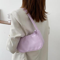 Vintage Baguette-Tasche aus weichem PU-Leder