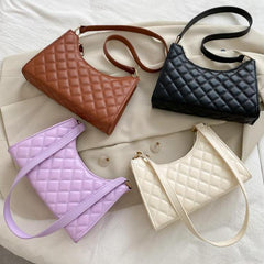 Bolso tote vintage de hombro con estampado de cuadros escoceses