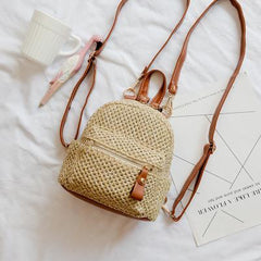 Korb-Rucksack mit Sommer-Lederriemen