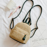 Wicker Summer Leather Straps Backpack