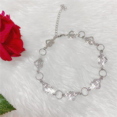 Winged Hearts 90S Aesthetic Silver Choker Necklace