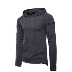 Solid Patchwork Hoodies