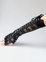 Lace Straps Long Gloves