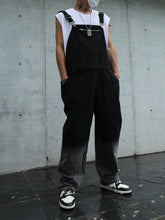 Washed Zip Up Overalls