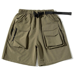 Multi Pockets Drawstring Cargo Shorts