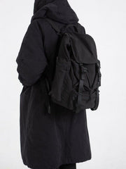 Function Drawstring Multi Pockets Nylon Backpack