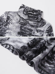 Dragon Pattern Perspective Dress