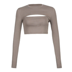 Sexy Suspenders Two Piece Long Sleeve T Shirt