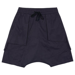 Dark Patchwork Wide Leg Shorts