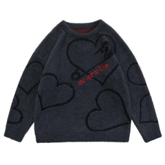Love Pin Knitted Sweater